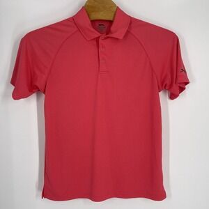 Slazenger‎ Men RED Golf Polo Shirt Size L Polyester Soft Casual Active